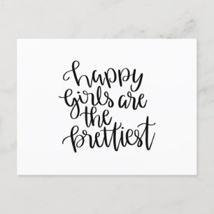 Carte Postale Les filles heureuses sont les plus jolies