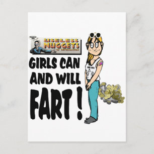 Carte Postale Les filles peuvent et veulent péter