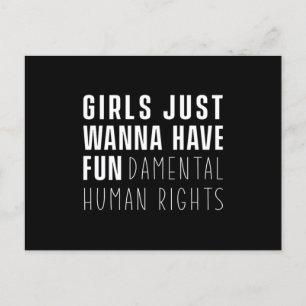 Carte Postale Les filles veulent juste avoir des droits humains 