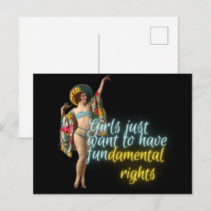 Carte Postale Les filles veulent juste des droits fondamentaux C