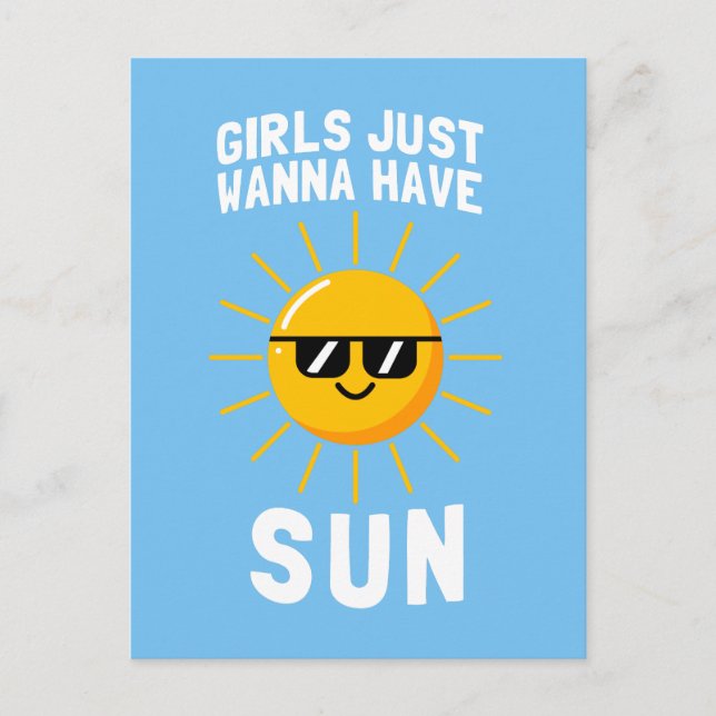 Carte Postale Les Filles Veux Juste Avoir Le Soleil (Devant)