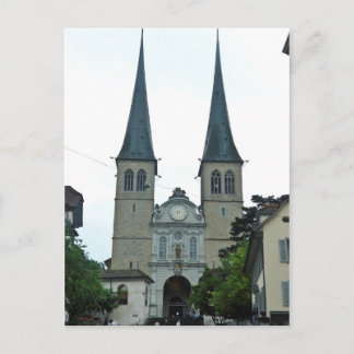 Carte Postale Les flèches jumelles de l'église Hof(Hofkirche)à L