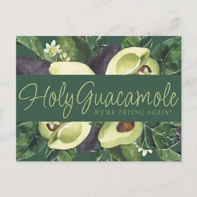 Carte Postale Les fleurs d'Avocado | Punny Rustic Nouvelle date  (Devant)