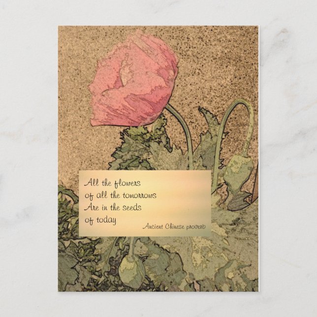 Carte Postale Les fleurs de demain (Devant)