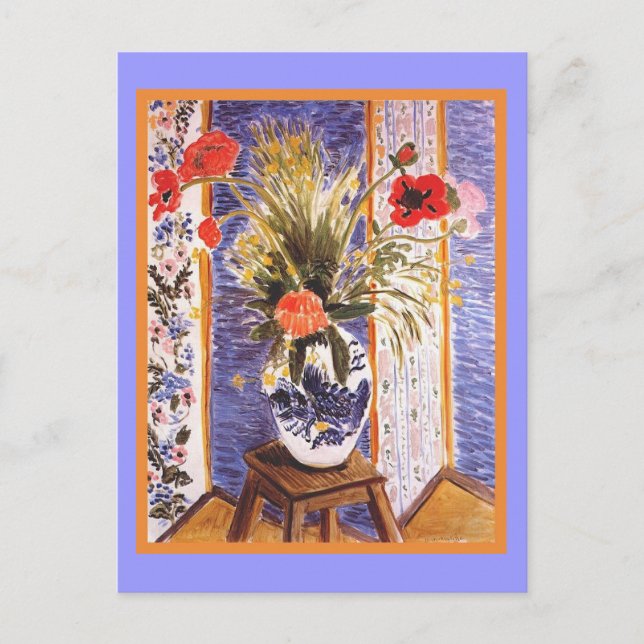 Carte Postale Les fleurs de Matisse dans un bol (Devant)
