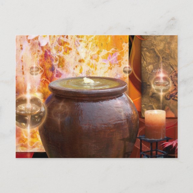 CARTE POSTALE LES FLEURS LOTUS SONT LES CHANSONS D'EAU (Devant)