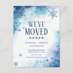 Carte Postale Les flocons de neige d'hiver Faire-part mobile