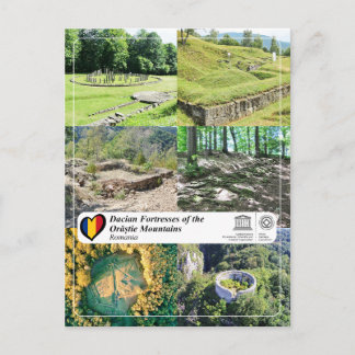 Carte Postale Les forteresses daciennes des monts Orastie UNESCO