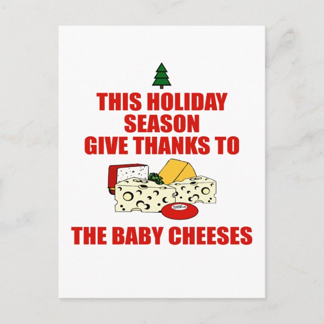 Carte Postale Les Fromages pour bébés (Devant)