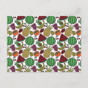 Carte Postale Les Fruits sautés   Fruit surface pattern 25