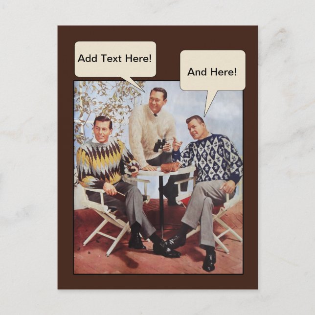 Carte Postale Les gars sueurs des années 50 (Devant)
