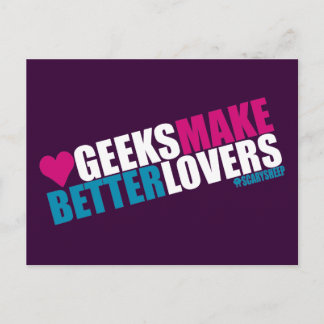 Carte Postale Les geeks font de meilleurs amants