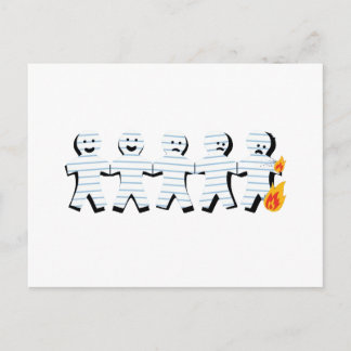 Carte Postale Les gens du papier brûlent