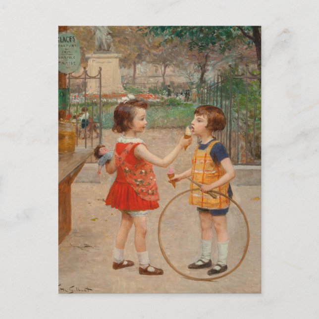 Carte Postale Les Glaces du Jour | Victor Gabriel Gilbert (Devant)