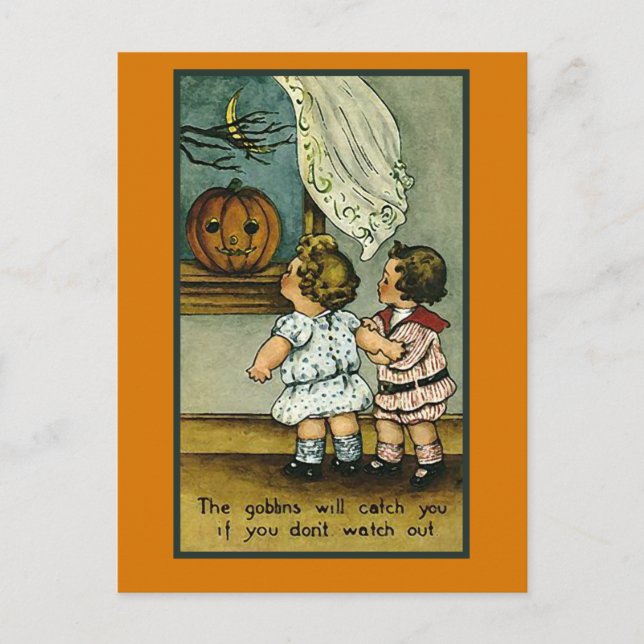Carte Postale Les Goblins Vous Attireront...Carte Halloween .Cut (Devant)