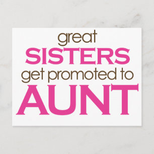 Carte Postale Les Grandes Soeurs Sont Promues À Tante