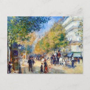 Carte Postale Les Grands Boulevards par Renoir