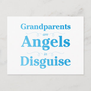 Carte Postale Les grands-parents sont des anges déguisés