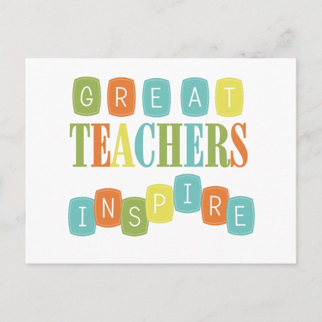 Carte Postale Les grands professeurs inspirent (Devant)