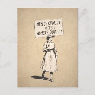 Carte Postale Les hommes de qualité respectent l'égalité des fem