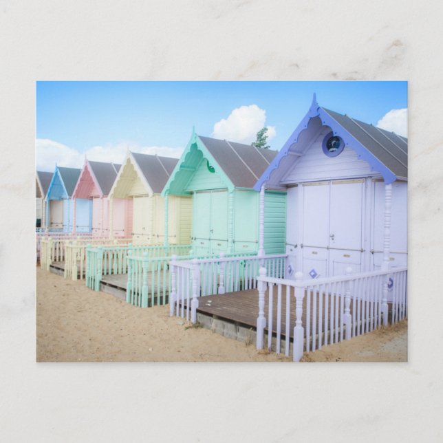 Carte Postale Les huttes de plage de Mersea Island (Devant)