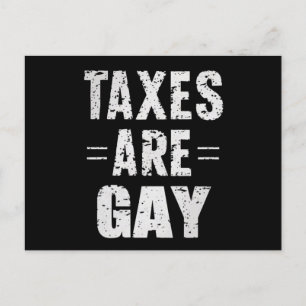 Carte Postale Les impôts sont gays
