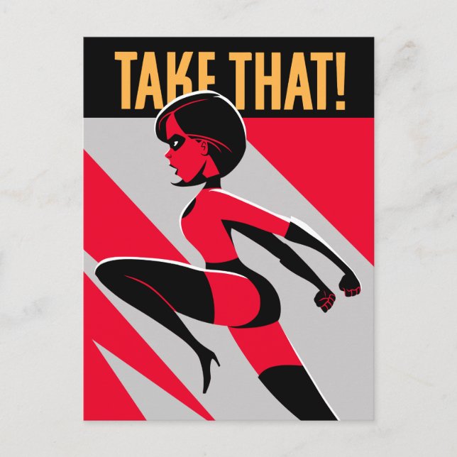 Carte Postale Les Incroyables 2 | Elastigirl - Prenez Ça ! (Devant)