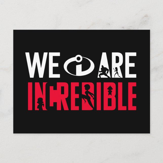 Carte Postale Les Incroyables 2 | Nous Sommes Incroyables (Devant)