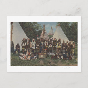 Carte Postale Les Indiens du Nord-Ouest à la guerre