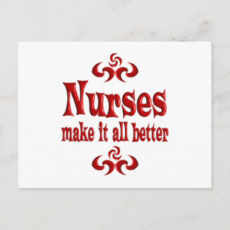 CARTE POSTALE LES INFIRMIÈRES ARRANGENT TOUT