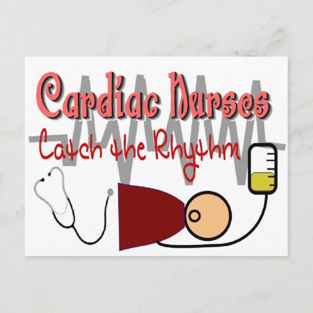 CARTE POSTALE LES INFIRMIÈRES CARDIAQUES "PRENNENT LE RYTHME" (Devant)