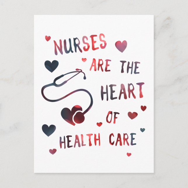 Carte Postale les infirmières sont au coeur du bokeh de la santé (Devant)