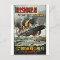 Les Irlandais vengent l'affiche Lusitania_Propagan