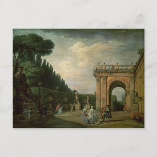 Carte Postale Les jardins de la Villa Ludovisi, Rome, 1749