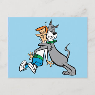 Carte Postale Les Jetsons   George & Astro Hug