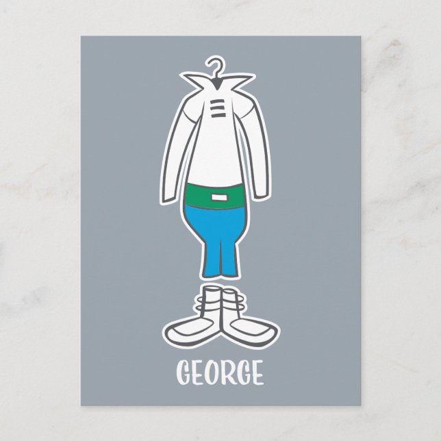 Carte Postale Les Jetsons | Le costume de George (Devant)