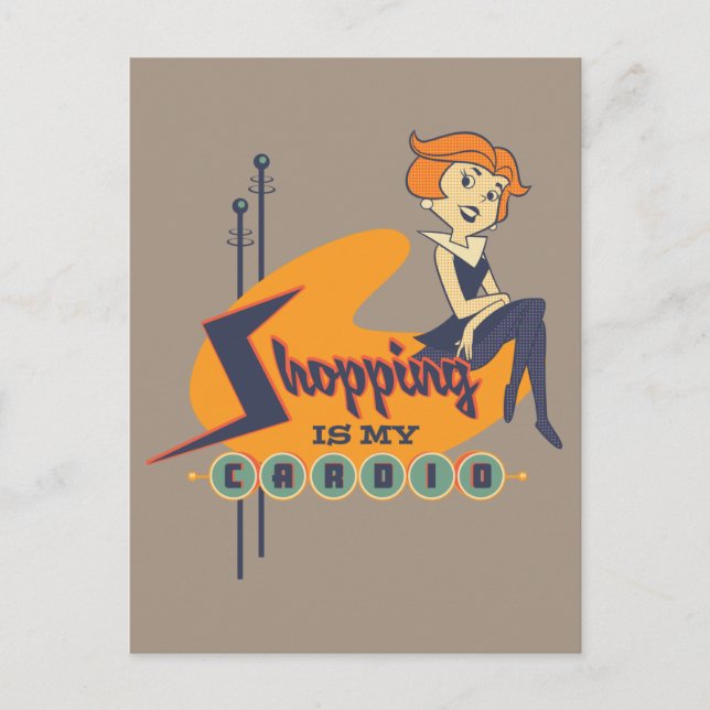 Carte Postale Les Jetsons | Le shopping est ma thérapie (Devant)