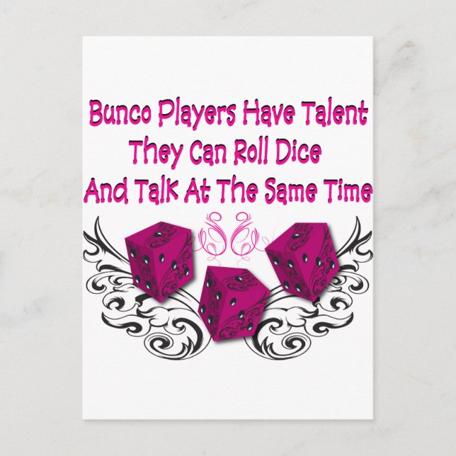 Carte Postale les joueurs du bunco ont du talent #2 (Devant)