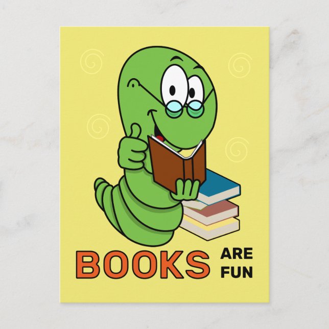 Carte Postale Les Livres De Vêtements De Livres Sont Amusants (Devant)
