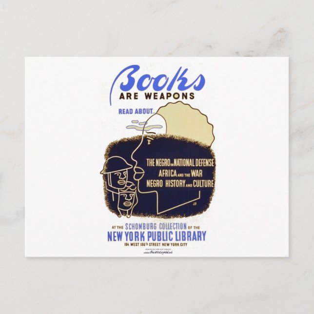 Carte Postale "Les livres sont des armes" (Devant)