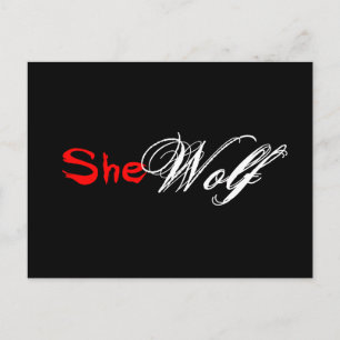 Carte Postale Les loups sont pour les filles