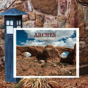 Carte Postale Les Lunettes, fenêtres Nord et Sud, Arches NP