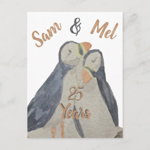 Carte Postale Les macareux macareux de l'anniversaire