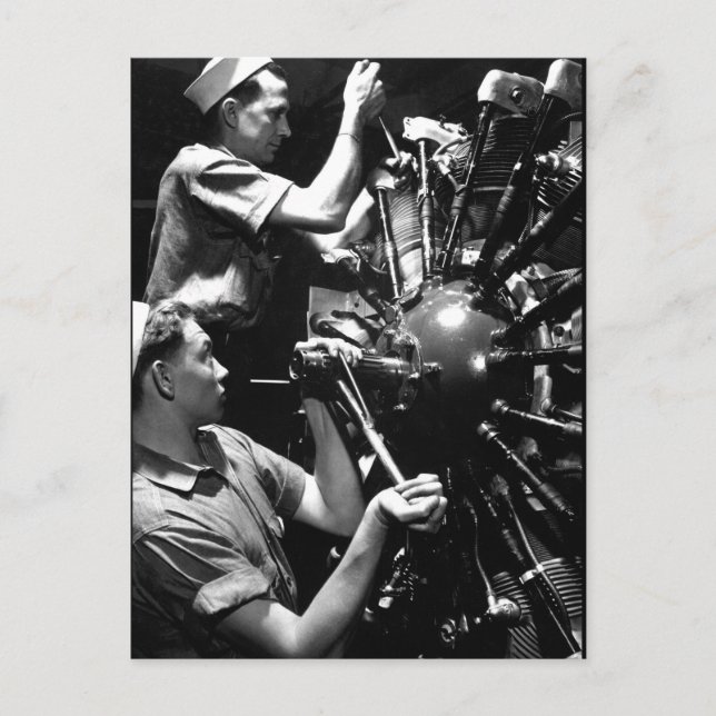 Carte Postale Les Machinistes de l'aviation s'accouplent à l'ima (Devant)