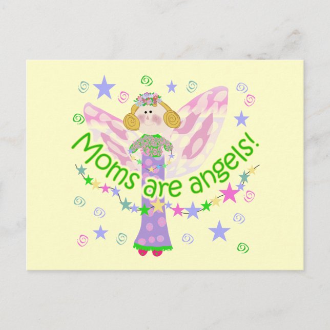 Carte Postale Les mamans sont des t-shirts et des cadeaux Angels (Devant)