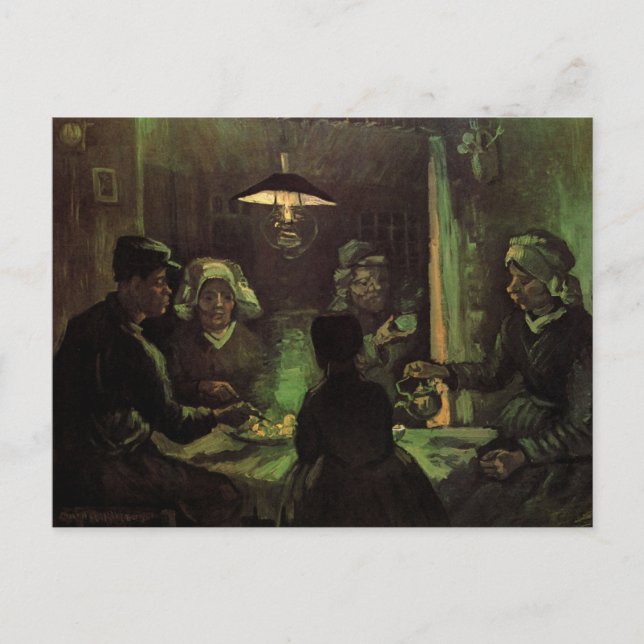 Carte Postale Les mangeurs de pommes de terre par Vincent van Go (Devant)