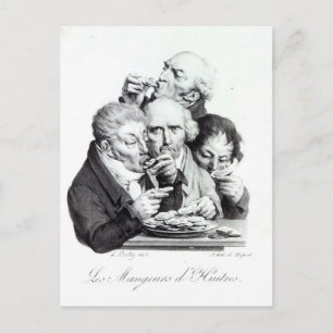 Carte Postale Les Mangeurs d'Huitres, 1825