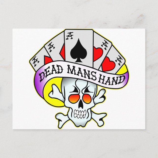 Carte Postale Les Mans Mort Mains Vieux Tatouage De L'École (Devant)