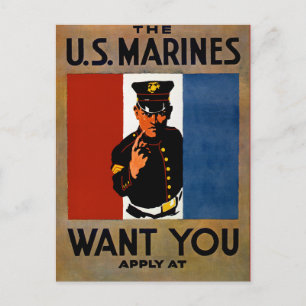 Carte Postale Les Marines vous veulent
