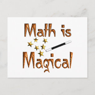 Carte Postale Les mathématiques sont magiques
